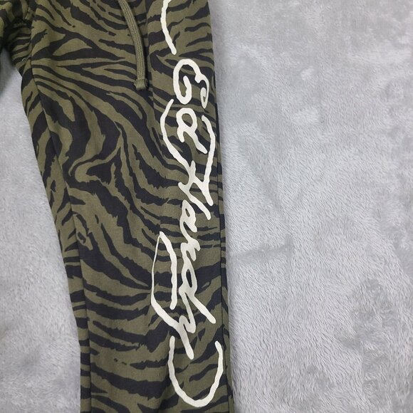 Ed Hardy Zebra Print Dragon Logo Jogger Sweat Pant Men’s Size Medium NWT - Picture 2 of 9